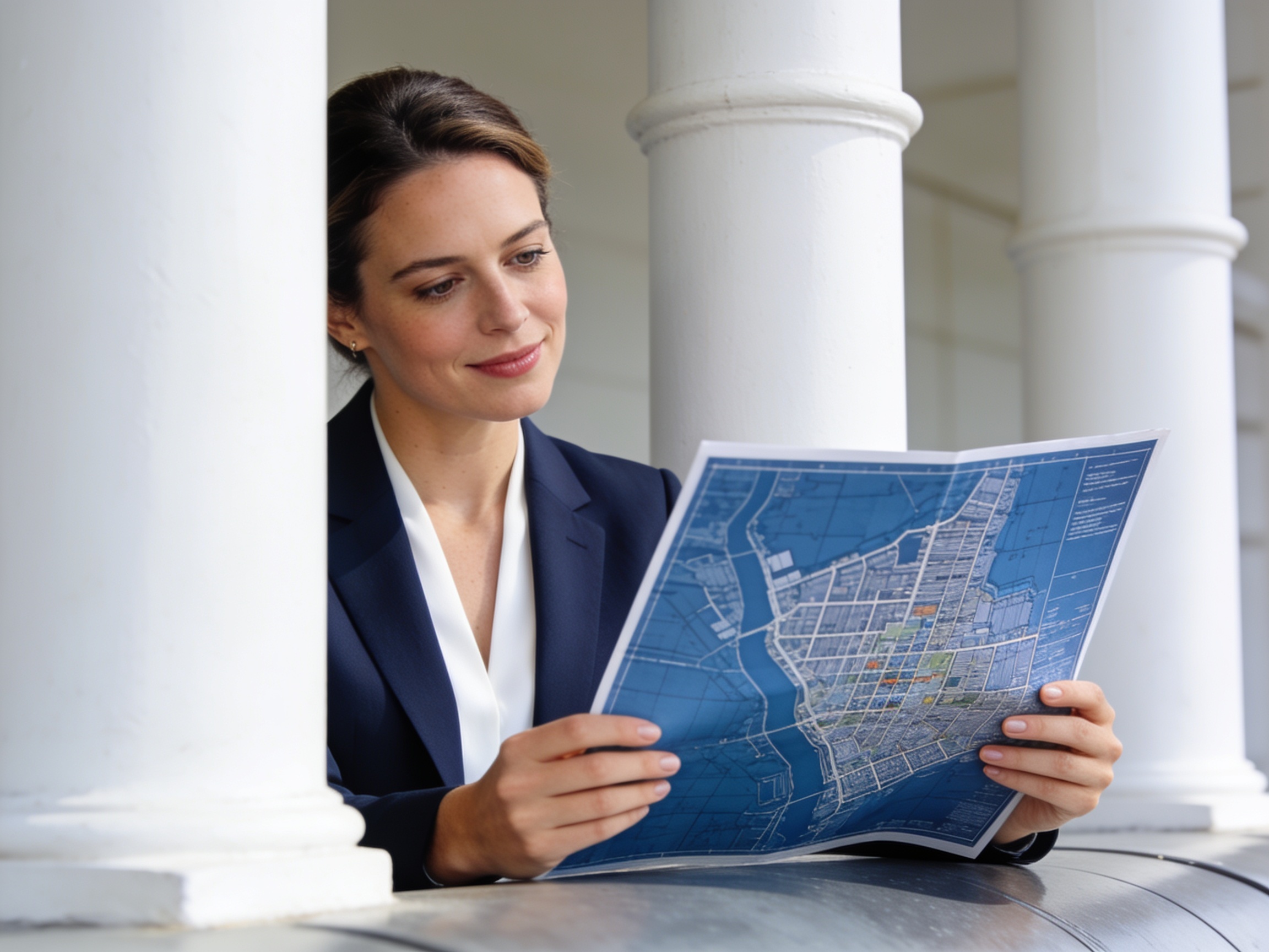 American reporter reviewing city planning documents regarding Arcadia local news updates.